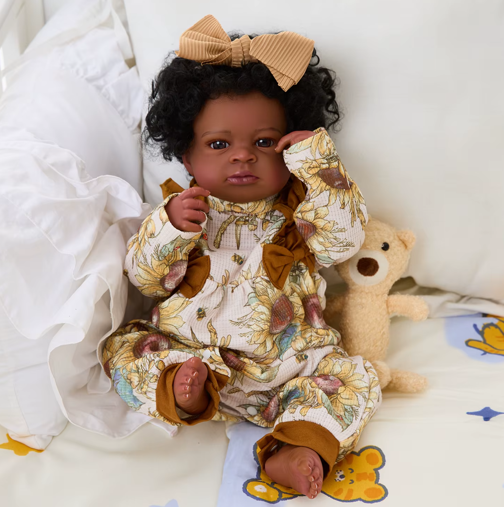 Lanny" - 20-Inch African American Reborn Doll with Black Skin and Han Reborn Dolls Australia Lanny" - 20-Inch African American Reborn Doll with Black Skin and Han Reborn Dolls Australia
