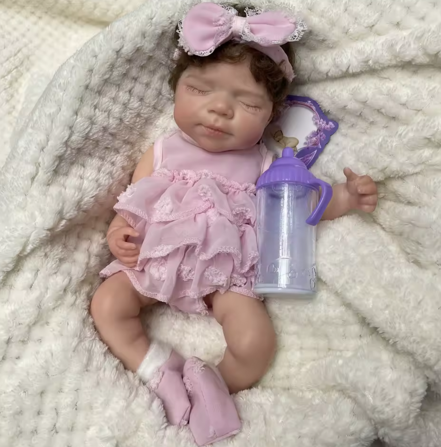 Lila – 13" Full-Body Silicone Reborn Baby Girl with Hand-Rooted Hair