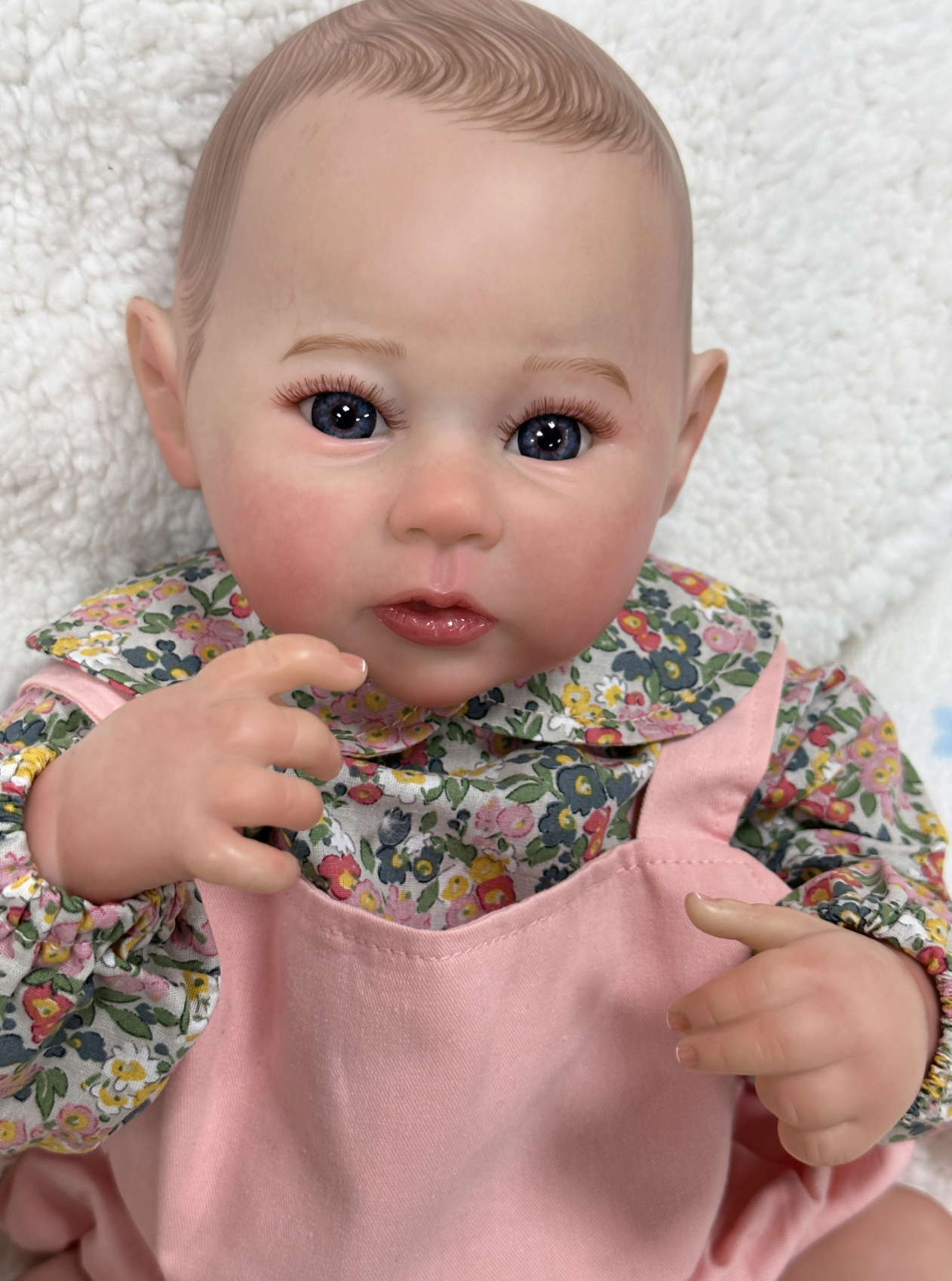 Olivia – 20-Inch Smiling Reborn Baby Girl Doll, Realistic Silicone Vinyl Newborn Doll