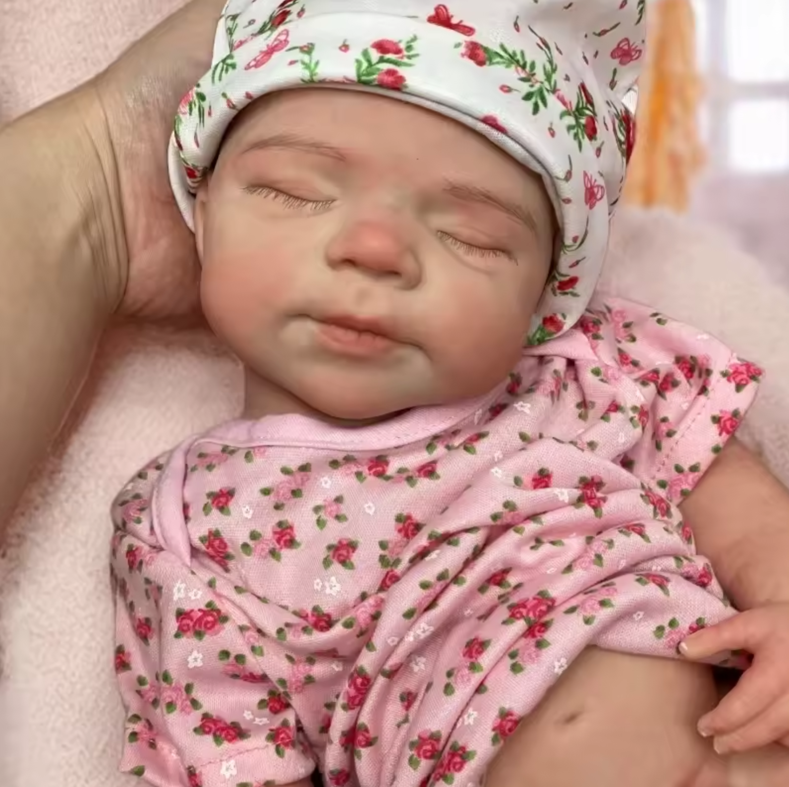 Pascale – Full Body Silicone Sleeping Reborn Baby Girl with Open Pascale – Full Body Silicone Sleeping Reborn Baby Girl with Open
