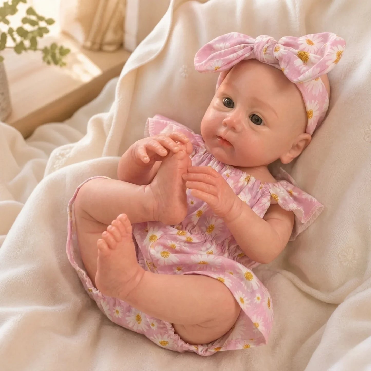 Camilla Full Silicone Baby Doll – 18-Inch Open-Eye Reborn Girl
