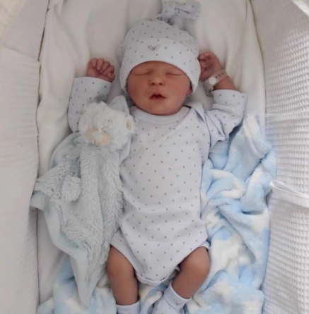 Sleeping Boy Reborn Baby Doll 17-Inch Flexible Toddler with