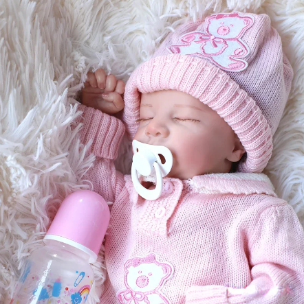 Realistic Reborn Baby Girl Doll - Lifelike Newborn Toddler, 17 Inches