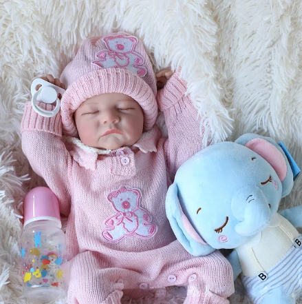 Realistic Reborn Baby Girl Doll - Lifelike Newborn Toddler, 17 Inches