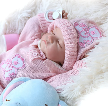 Realistic Reborn Baby Girl Doll - Lifelike Newborn Toddler, 17 Inches