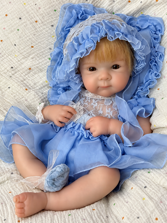 Bettie – 18-Inch (45 cm) Full Silicone Reborn Baby Girl Doll with Open Mouth