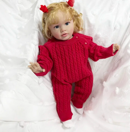 Blossom – 25" Lifelike Blonde Curly Reborn Toddler Girl Doll