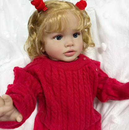 Blossom – 25" Lifelike Blonde Curly Reborn Toddler Girl Doll