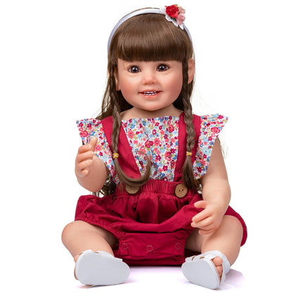 "Cammi" - The Radiant 22-inch Silicone Reborn Baby Girl with a Joyful Smile