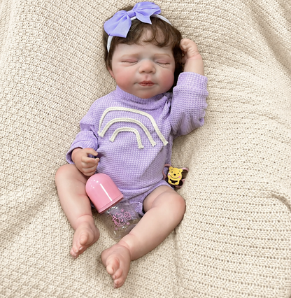 Ariel – Lifelike 20" Sleeping Reborn Baby Doll | Hand-Rooted Hair, Boy or Girl