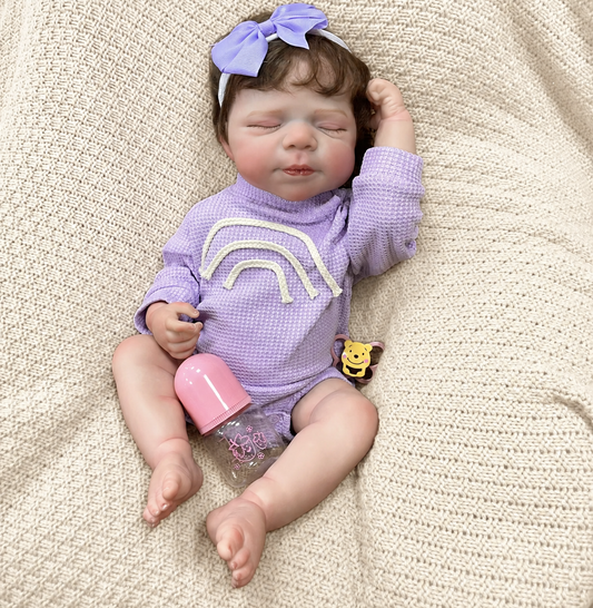 Ariel – Lifelike 20" Sleeping Reborn Baby Doll | Hand-Rooted Hair, Boy or Girl