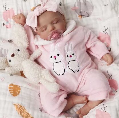 Isabella: 19-Inch Lifelike Reborn Baby Girl Doll with 3D Skin and Painted Hair