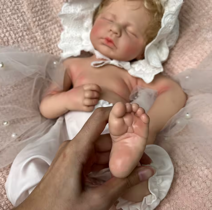 Jordan – 20-Inch (50 cm) Full Body Silicone Reborn Baby Doll with Rooted Blonde Hair & Open Mouth