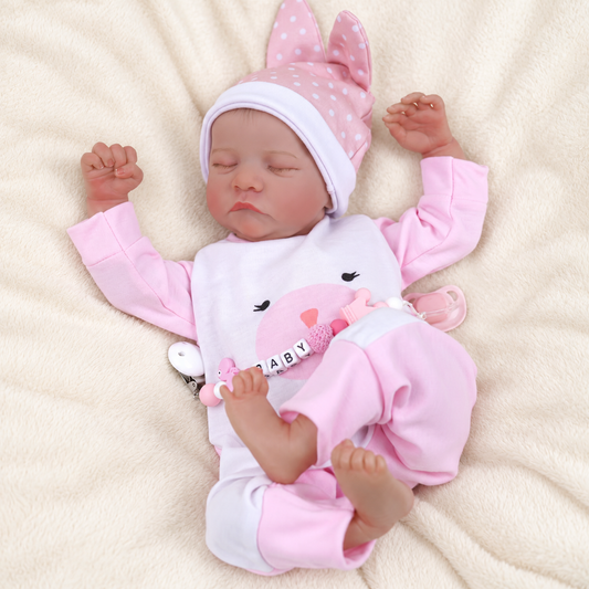 Levi Reborn Baby Doll: 17-Inch Realistic Newborn with 3D Skin Tone – Available in Full Vinyl or Cloth Body