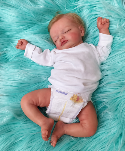 Luna – Peacefully Sleeping 19" Reborn Baby Girl | Soft Cuddly Body & Rooted Blonde Hair