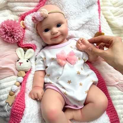 Maddie 20-Inch Full Silicone Baby Doll – Realistic Reborn Baby Girl with Open Eyes
