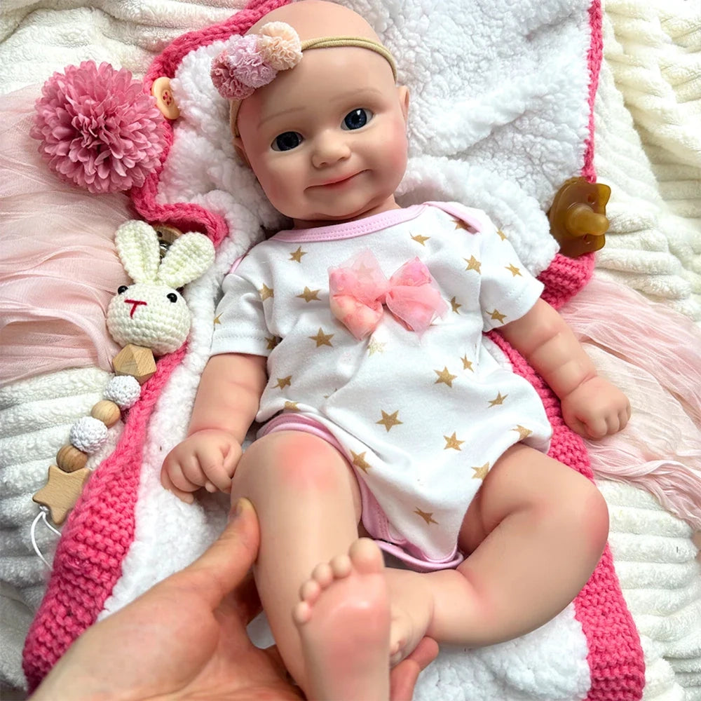 Maddie 20-Inch Full Silicone Baby Doll – Realistic Reborn Baby Girl with Open Eyes