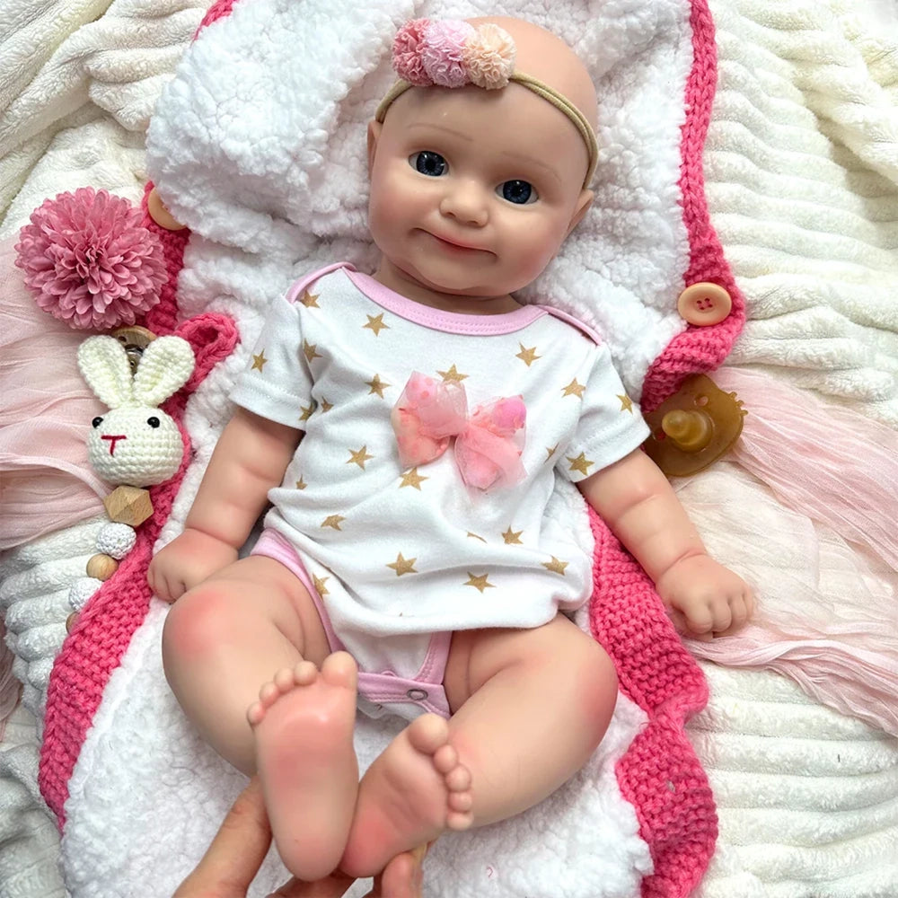Maddie 20-Inch Full Silicone Baby Doll – Realistic Reborn Baby Girl with Open Eyes