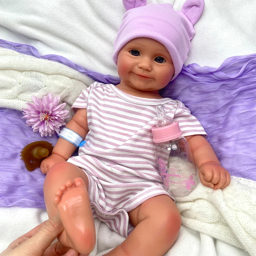 Maddie 20-Inch Full Silicone Baby Doll – Realistic Reborn Baby Girl with Open Eyes