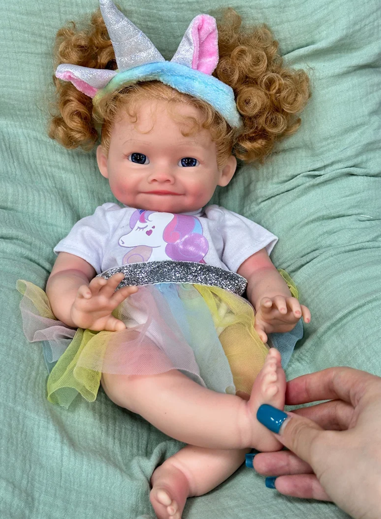 Maya – 16" Full Body Silicone Reborn Baby Girl Doll with Hand Rooted Blonde Hair