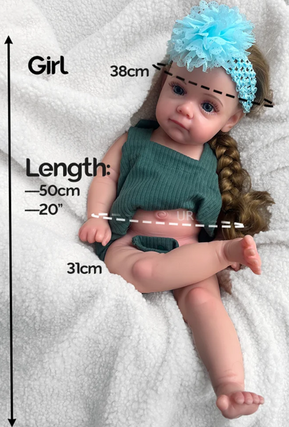 Mia" the Magical 50cm Stretchy Soft Silicone Hyper realistic Reborn Doll