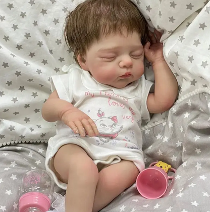 Mila – 20-Inch Sleeping Newborn Reborn Baby Girl Doll with Hand-Implanted Hair