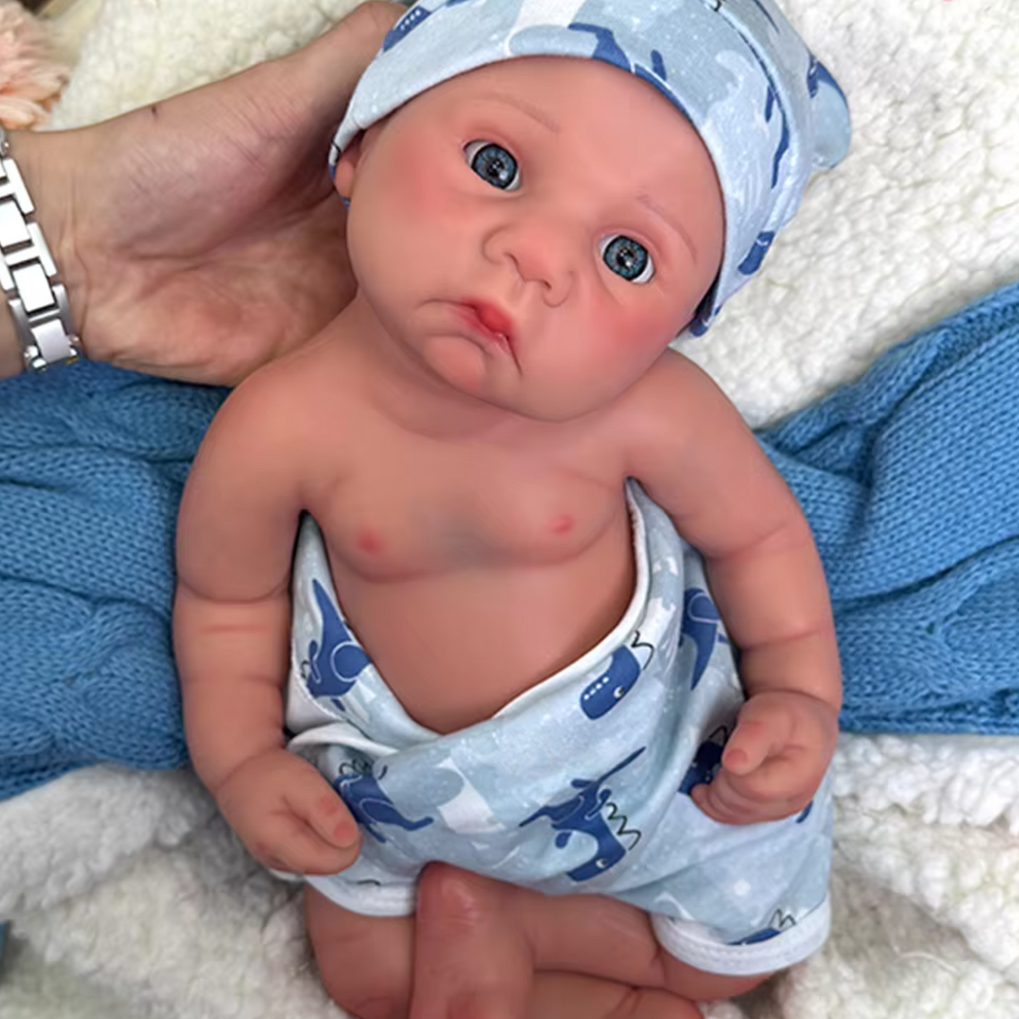 Milo – 40 cm Full Body Silicone Preemie Reborn Baby Boy