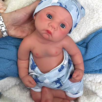 Milo – 40 cm Full Body Silicone Preemie Reborn Baby Boy