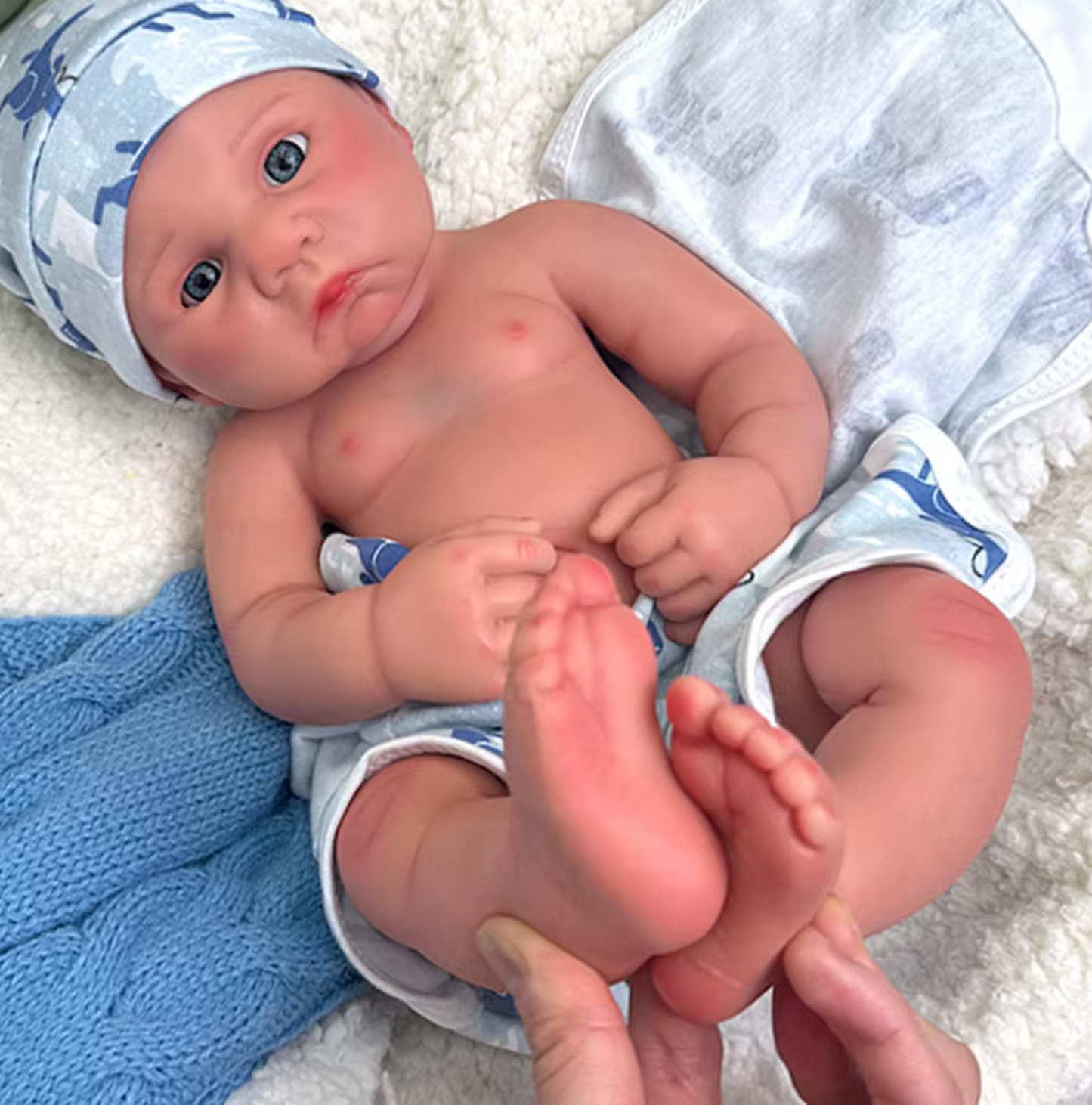 Milo – 40 cm Full Body Silicone Preemie Reborn Baby Boy
