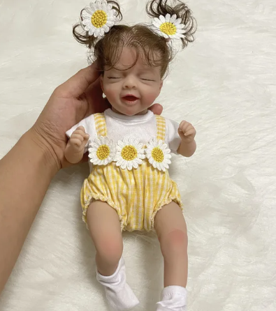 Mini Girl Reborn Baby Doll - 12-Inch Lifelike Silicone Companion