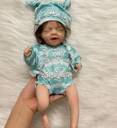 Mini Girl Reborn Baby Doll - 12-Inch Lifelike Silicone Companion