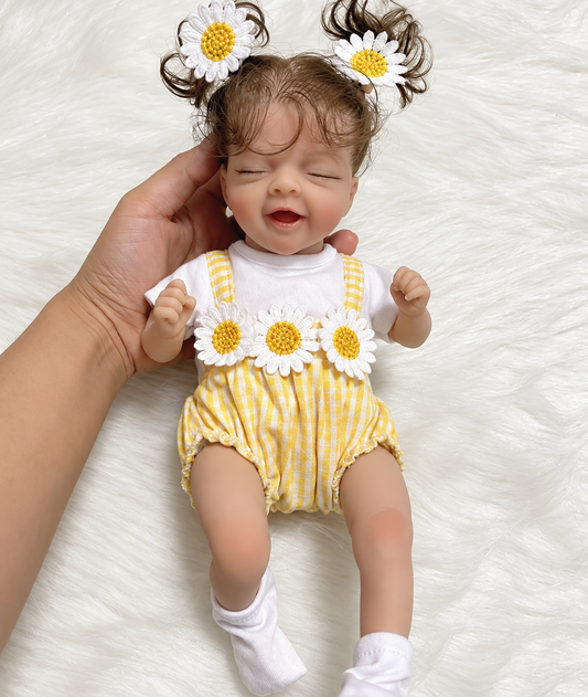 Mini Girl Reborn Baby Doll - 12-Inch Lifelike Silicone Companion