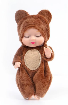 Sleeping Reborn Baby Doll Girl Rosalie with Brown Hair - 20-Inch Handcrafted Treasure