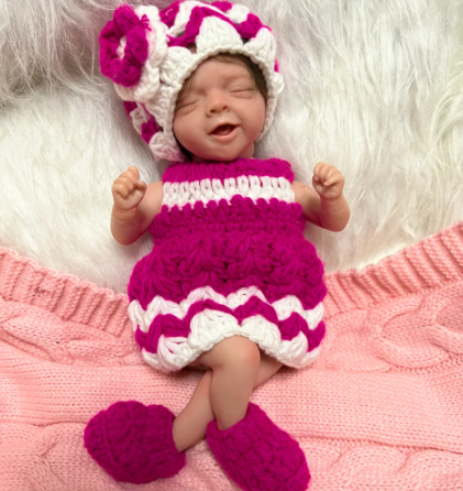 Mini Girl Reborn Baby Doll 12-Inch Lifelike Silicone Companion