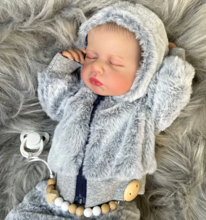 Washable Newborn Baby Reborn Doll - 20-Inch Lifelike Vinyl LouLou Doll