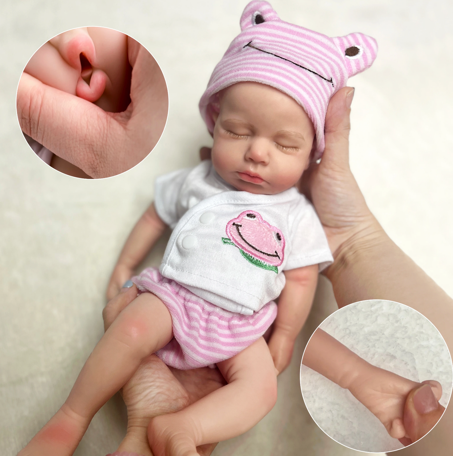 "Riley" - Full Body Soft Silicone Reborn Doll with Open Mouth Feature