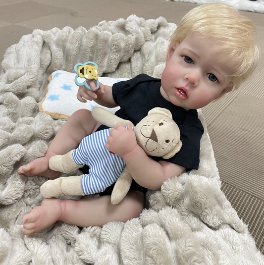 Rowan – 22-Inch / 55 cm Realistic Reborn Baby Doll with 3D Skin & Hand-Rooted Hair