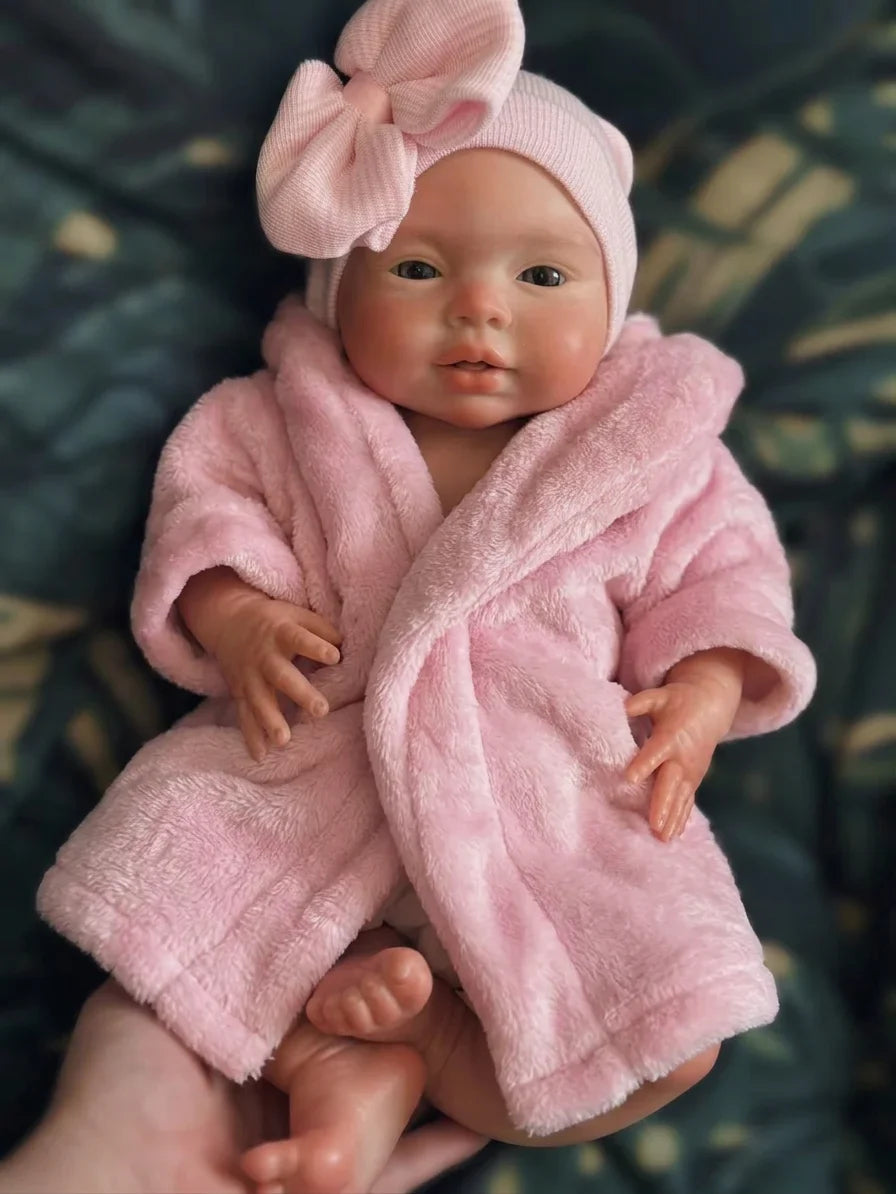 Ayla Full Silicone Baby Doll – 17-Inch Open-Eye Reborn Girl