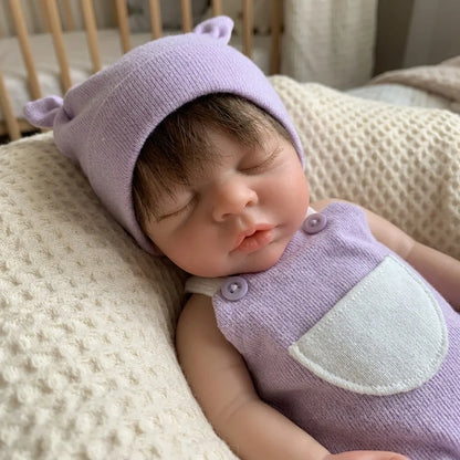 Elsie & Evie 13-Inch Full Silicone Baby Dolls – Awake or Sleeping Reborn Twin Baby Girls with Hand-Rooted Hair