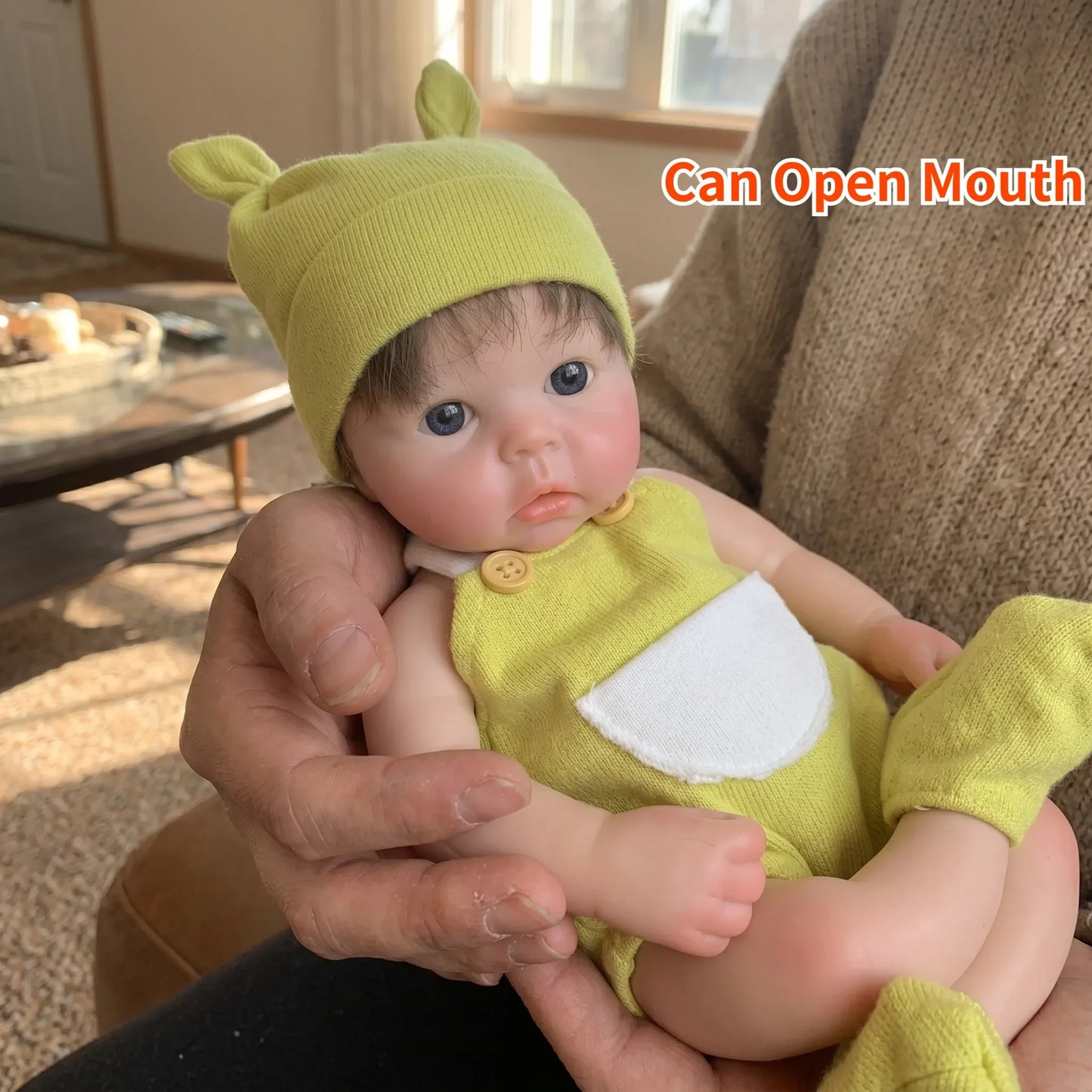 Elsie & Evie 13-Inch Full Silicone Baby Dolls – Awake or Sleeping Reborn Twin Baby Girls with Hand-Rooted Hair