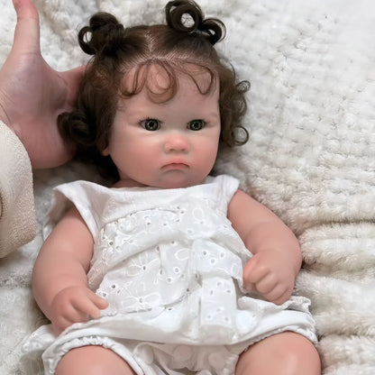 Charlotte 18-Inch Full Silicone Baby Doll Girl with Hand-Rooted Hair
