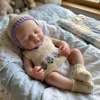 Irys 12-Inch Full Silicone Baby Doll – Realistic Sleeping Reborn Baby Girl with Open Mouth