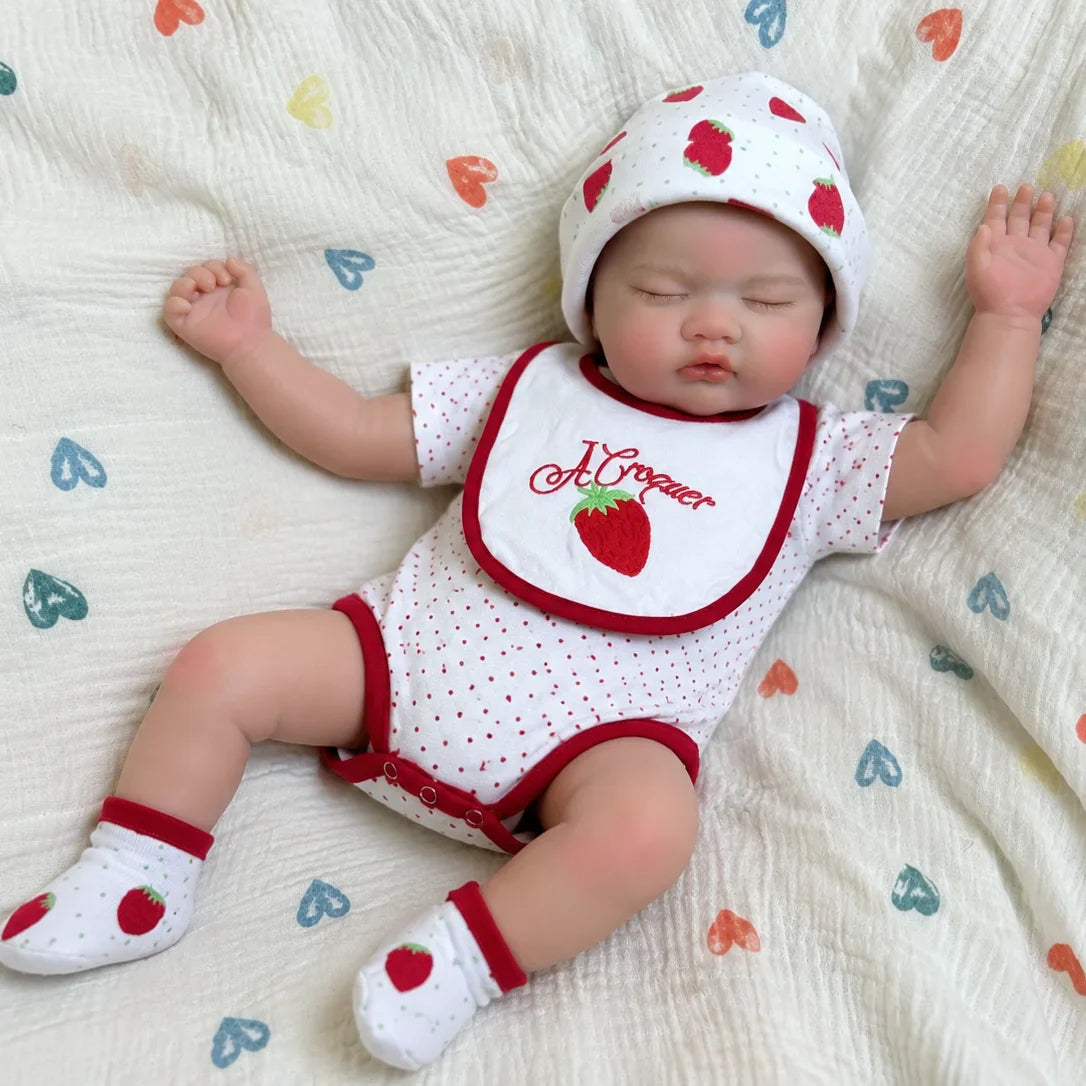 Lottie Full Silicone Baby Doll – 18-Inch Sleeping Reborn Girl