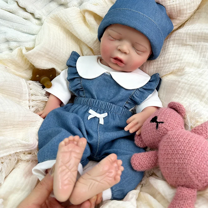 Elodie 18-Inch Full Silicone Baby Doll – Realistic Sleeping Reborn Baby Girl
