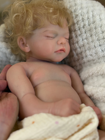 Sam – 18-Inch (45 cm) Full Silicone Reborn Baby Doll with open Mouth Feature