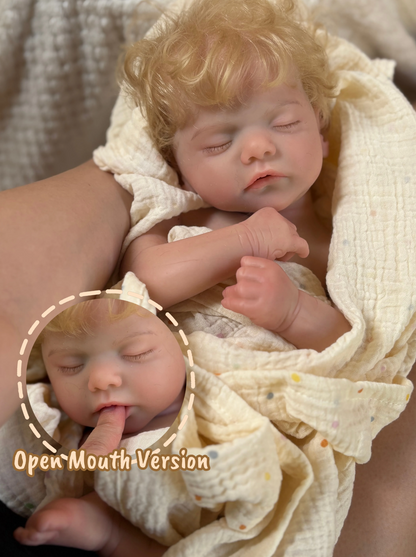Sam – 18-Inch (45 cm) Full Silicone Reborn Baby Doll with open Mouth Feature