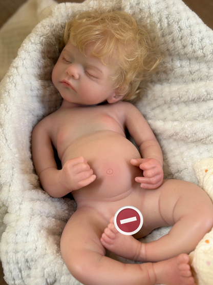 Sam – 18-Inch (45 cm) Full Silicone Reborn Baby Doll with open Mouth Feature