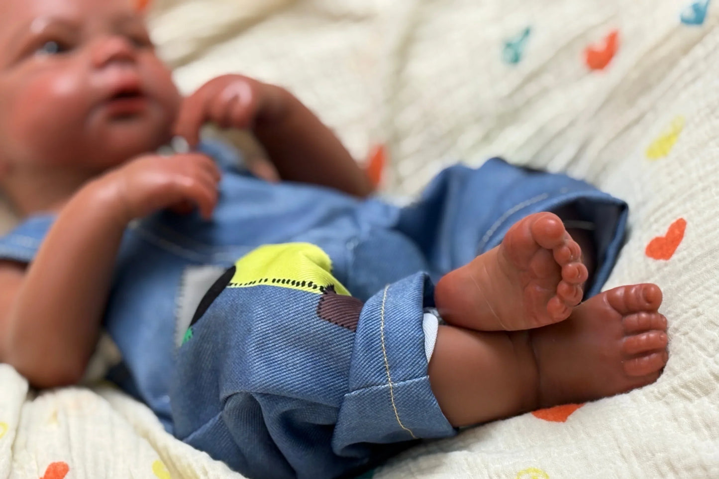 Amari 18-Inch African American Full Silicone Baby Doll Boy