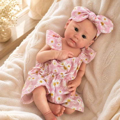 Camilla Full Silicone Baby Doll – 18-Inch Open-Eye Reborn Girl