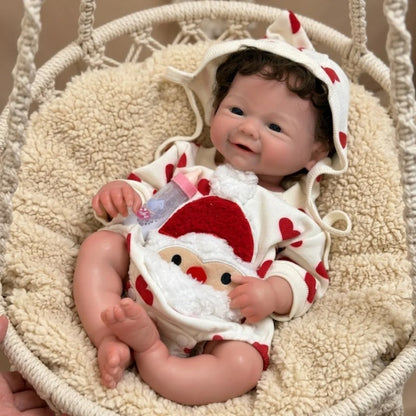 Sienna – 18-Inch Full Body Silicone Cute Reborn Baby Doll with Open Eyes, Open Mouth & Hand-Rooted Hair
